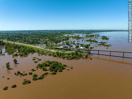 Aerial view of the General Artigas Bridge between Paysandú and Colón (Arg.) over the Uruguay River. - Department of Paysandú - URUGUAY. Photo #85813
