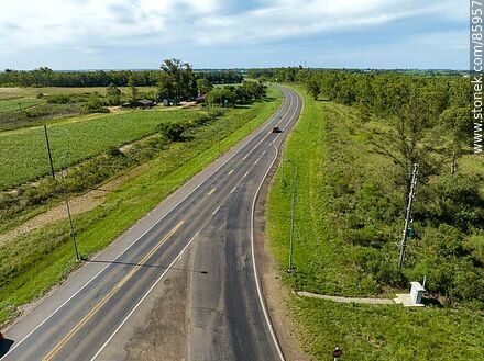 Aerial view of route 30 leading to route 3 to the north. - Artigas - URUGUAY. Photo #85957