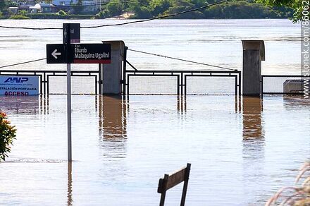 Access to the harbor under water - Department of Salto - URUGUAY. Photo #86062