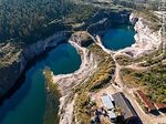 Vista aérea de la cantera Nueva Carrara próxima al camino Charles Darwin y Pan de Azúcar - Foto #87068