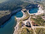 Vista aérea de la cantera Nueva Carrara próxima al camino Charles Darwin y Pan de Azúcar - Foto #87062