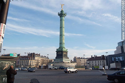 Place de la Bastille. Colonne de Juilliet - París - FRANCIA. Foto No. 26086