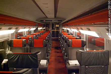 Primera clase en un tren francés - París - FRANCIA. Foto No. 26190