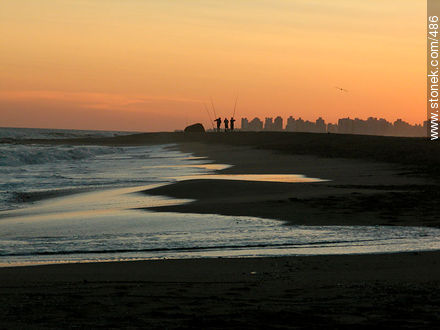 Towers of Punta del Este at sunset from Playa Brava - Punta del Este and its near resorts - URUGUAY. Photo #486
